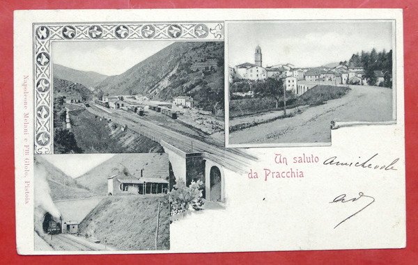 Cartolina Pracchia - Varie vedute - 1901