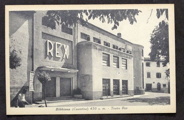 Cartolina Bibbiena - Casentino - Teatro Rex - 1930 ca.