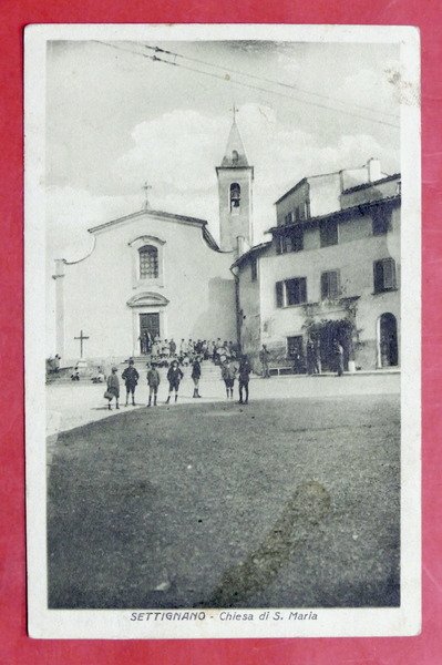 Cartolina - Settignano - Chiesa di S. Maria - 1920 …