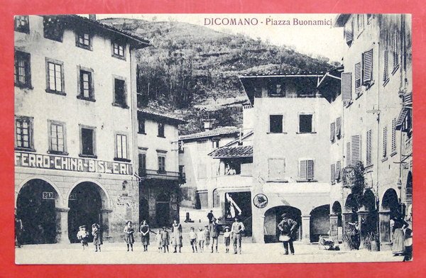 Cartolina Dicomano - Piazza Buonamici - 1910 ca.
