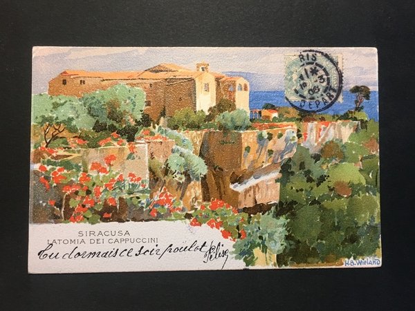 Cartolina Siracusa - Latomia Dei Cappuccini - 1906 | Immagine principale