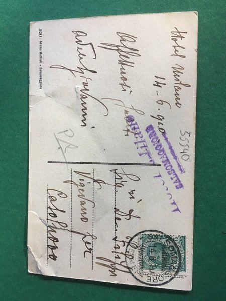 Cartolina Salsomaggiore- Piazza del Municipio - 1910