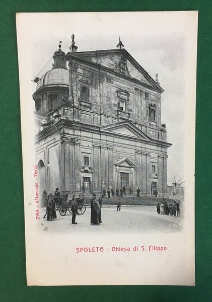Cartolina Spoleto - Chiesa di S.Filippo - 1920 C.I.