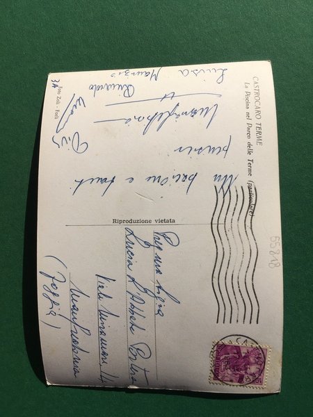 Cartolina Castrocaro Terme - La Piscina Nel Parco Delle Terme …