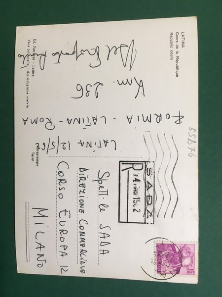 Cartolina Latina - Corso Della Repubblica - 1962