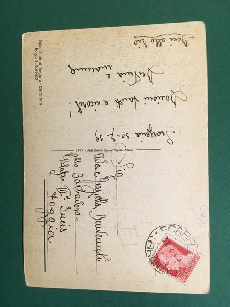 Cartolina Scarperia - Viale Dante - 1939