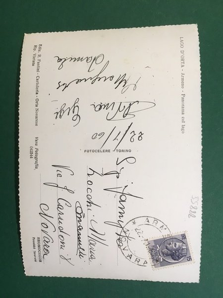 Cartolina Lago D'Orta - Armeno - Panorama Lago - 1960