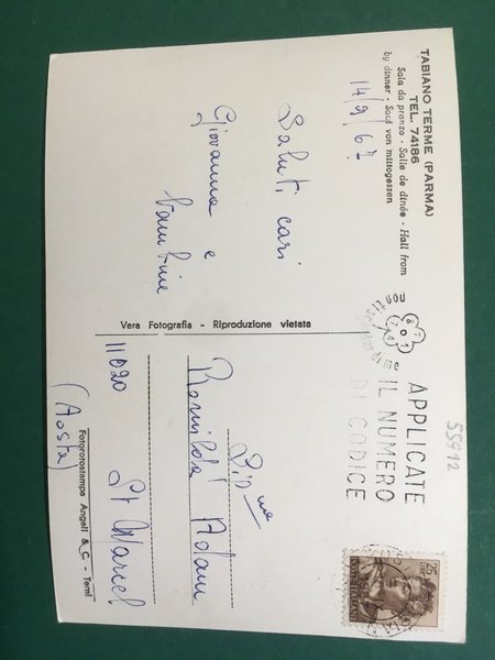 Cartolina Pensione Ristorante Benvenuti - Sala Da Pranzo - Tabiano …