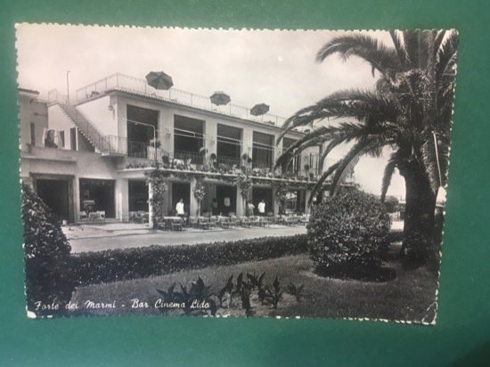 Cartolina Forte dei Marmi - Bar Cinema Lido - 1955