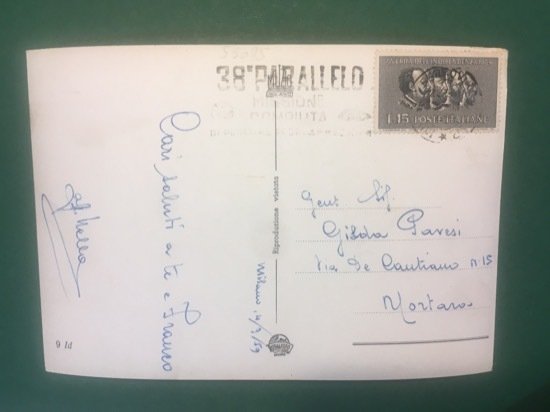 Cartolina Milano Idroscalo - Riviera di Milano - 1959