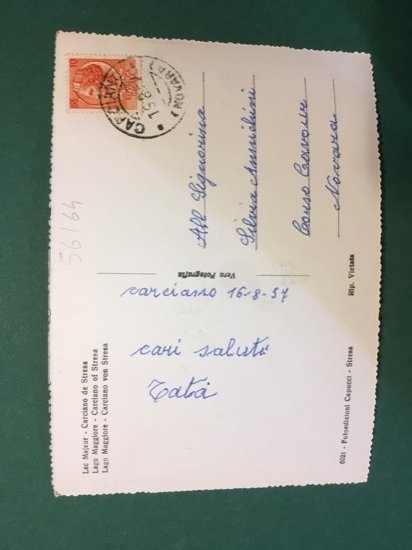 Cartolina Lago Maggiore - Carciano Di Stresa - 1957