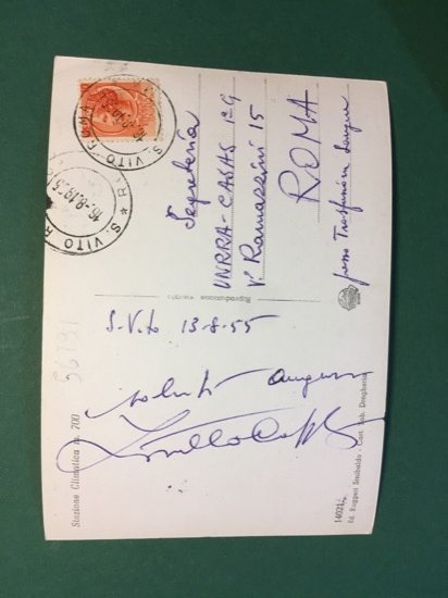 Cartolina S.Vito Romano - Parco Comunale - 1955