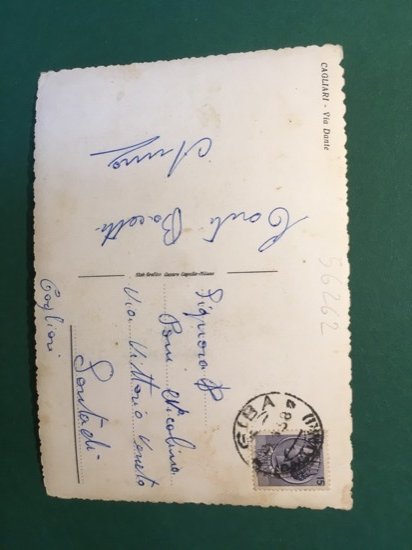 Cartolina Cagliari - Via Dante - 1958
