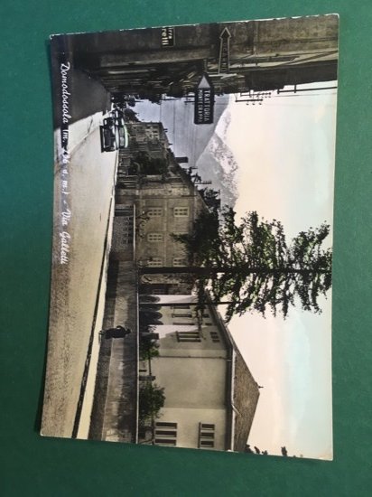 Cartolina Domodossola - Via galletti - 1957