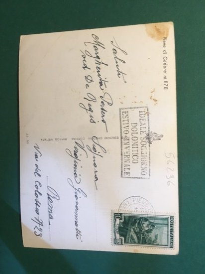 Cartolina Pieve Di Cadore m.878 - 1953