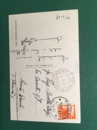 Cartolina S.Maurizio Sopra Brunate m.1000 s.m. - 1947