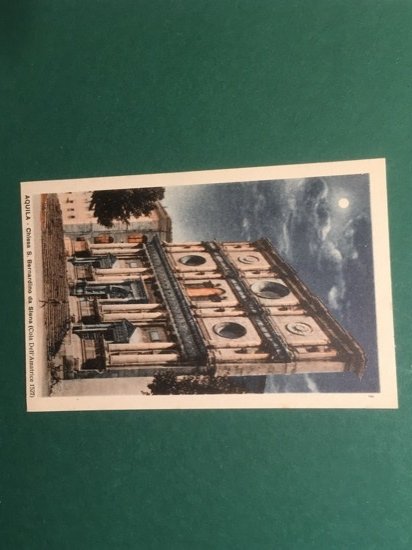 Cartolina Aquila - Chiesa S.Bernardino Da Siena - Cola Dell'Amatrice …