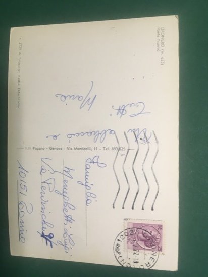 Cartolina Dronero m.625 - Ponte Nuovo - 1972