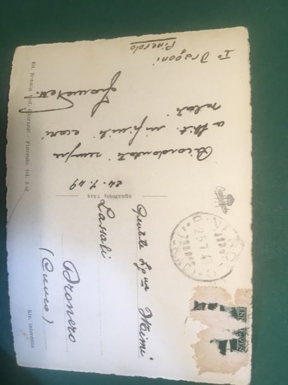 Cartolina Pinerolo - Piazza Cavour - 1949