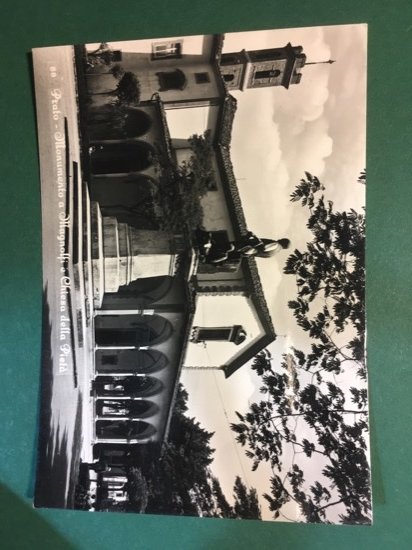 Cartolina Prato - Monumento a Magnolfi e Chiesa Della Pietà …