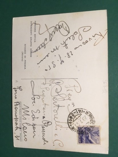 Cartolina Riviasco Di Premian - Pensione Estiva - Dipendenti Guppo …