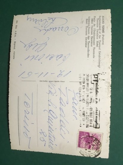 Cartolina Abano Terme - Padova - Piscina Termale Dello Stabilimento …