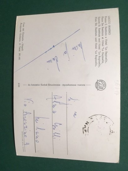 Cartolina Lacco Ameno - Piazza S.Restituta e Hotel "La Reginella" …