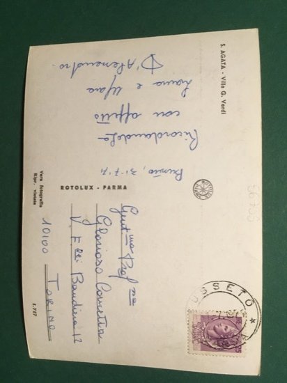 Cartolina S.Agata - Villa G. Verdi - 1971