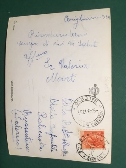 Cartolina Lecce - Palazzo J.N.P.S - Notturno - 1956