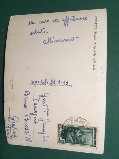Cartolina Spoleto - Scuola Allievi Sottoufficiali - 1953