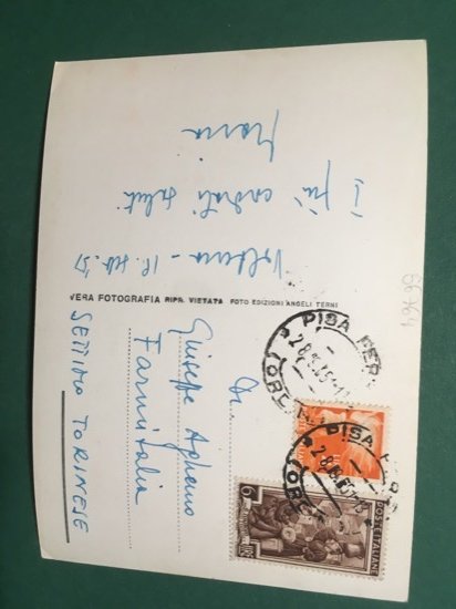 Cartolina Volterra - Piazza Priori Palazzo Pretorio - 1951