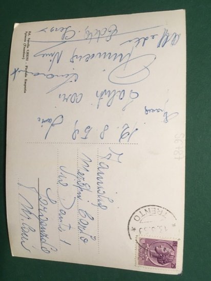 Cartolina Morataso - Trentino m.700 s.m. - 1959