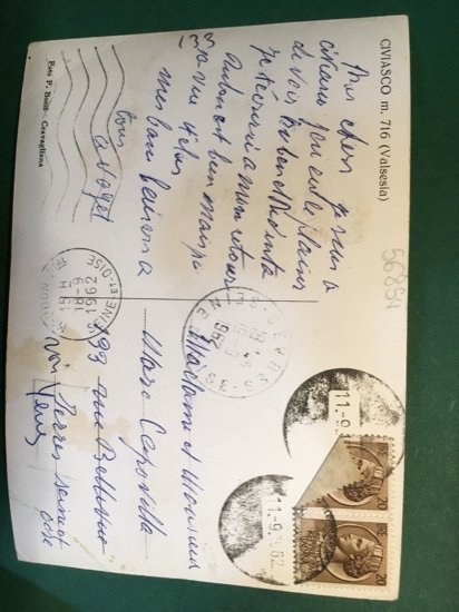 Cartolina Civiasco - Valsesia - 1962