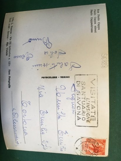 Cartolina Savona - Via Paolo Cappa - 1954