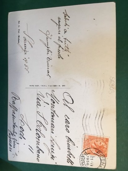 Cartolina Fidenza - Piazza Garibaldi - 1956