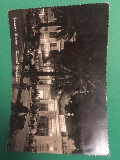 Cartolina Varazze Di Notte - Kursaal Margherita - 1953