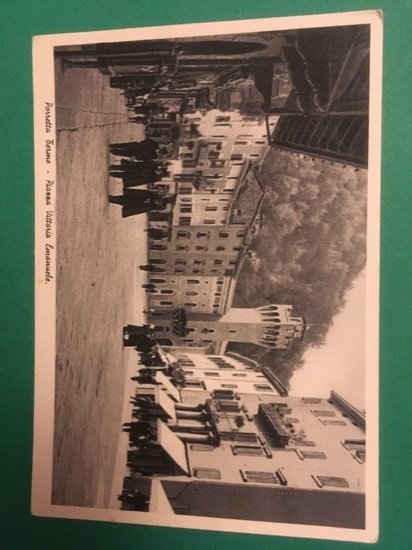 Cartolina Pozzetta Terme - Piazza Vittorio Emanuele - 1920 ca.