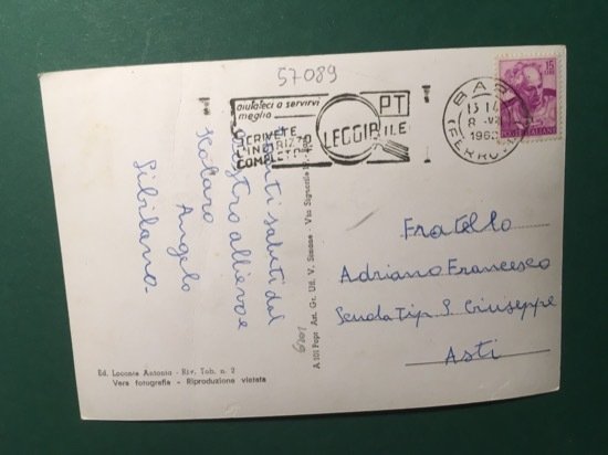 Cartolina Bitritto - Villa Comunale e Monumenti Ai Caduti - …