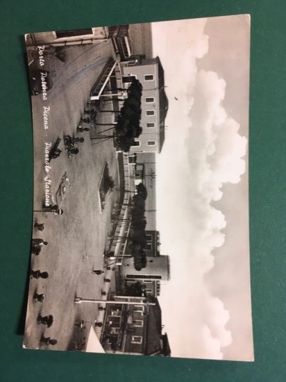 Cartolina Porto Potenza Picena - Piazzale Stazione - 1959