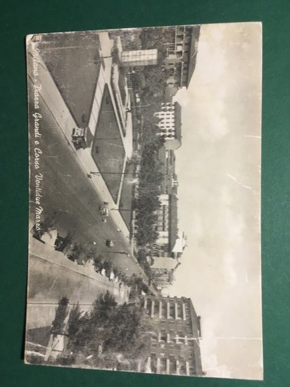 Cartolina Milano - Piazza Grandi e Corso Ventidue Marzo - …