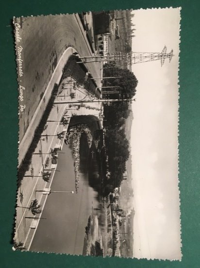 Cartolina Casale Monferrato - Lungo Po - 1955 ca.