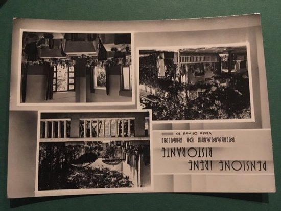 Cartolina Pensione Irene - Ristorante - Miramare Di Rimini - …