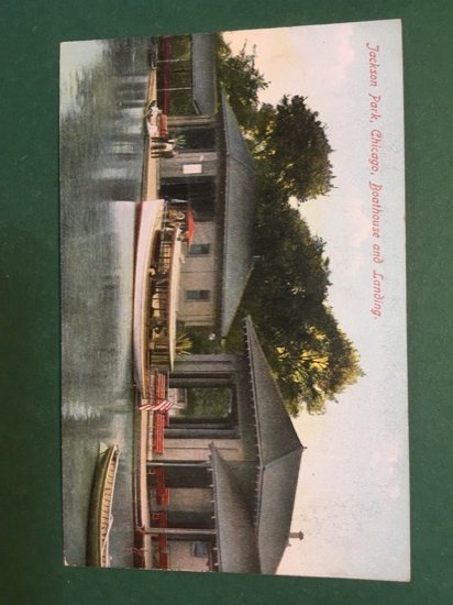 Cartolina Jackson Park - Chicago -- Boathhouse And Lanving - …