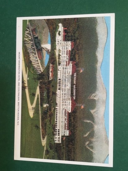 Cartolina Mount Washington Hotel And Cog Railway - Bretton Woods …