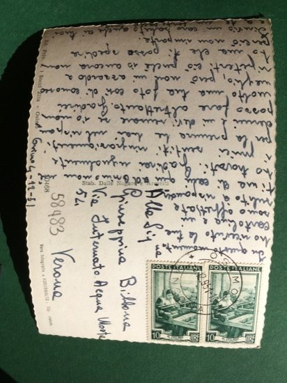 Cartolina Osimo - Giardini Pubblici - 1951