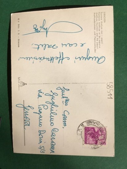 Cartolina Siracusa - Fontana Aretusa Con I Papiri - 1963