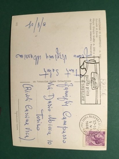 Cartolina Madonna Di Campiglio - Dolomiti Di Brenta - Rifugio …