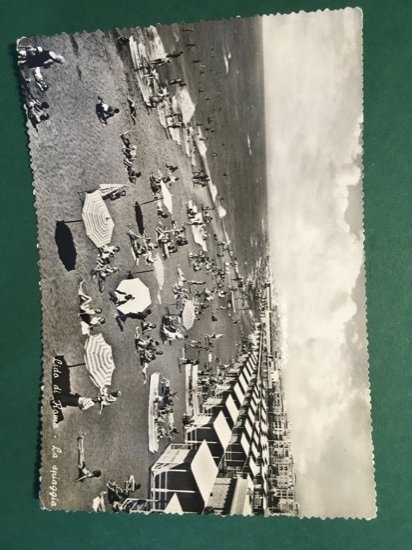 Cartolina Lido Di Roma - La Spiaggia - 1958