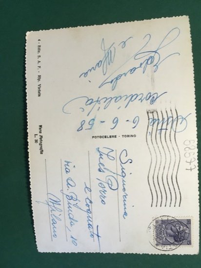 Cartolina Lido Di Roma - La Spiaggia - 1958