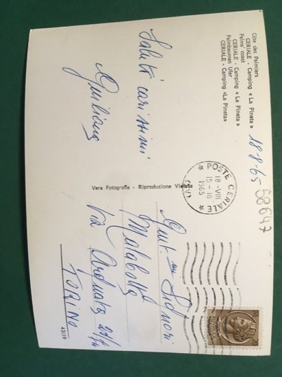 Cartolina Riviera Delle Palme - Ceriale - Camping La Pineta …